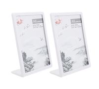 2 Pcs Porta Menù Supporto Targa Espositori Per Biglietti Da Visita