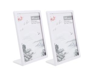 2 Pcs Porta Menù Supporto Targa Espositori Per Biglietti Da Visita