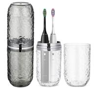 2 Pcs Porta Spazzolino Trasparente Organizer Contenitore Portatile