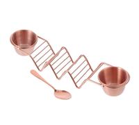 2 Pcs Porta Tacos in Acciaio Inox Cucchiaio Di Metallo Piatto Da Immersione