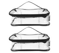 2 Pcs Porta Trucchi Borsa Organizer Sacchetti Di Stoccaggio Trasparenti