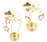 2 Pcs Portacandele Girevole Arredamento Per La Casa Adornare Il Candelabro