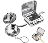 2 Pcs Portacenere Portatile, Posacenere Tascabile, Portacenere Portatile da Tasca, Posacenere da Spiaggia Riutilizzabile, Porta Mozziconi Tascabile Inodore, per Viaggi Escursioni Attività all'aperto