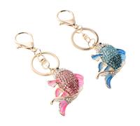 2 Pcs Portachiavi Cute Keychain Di Cristallo Con Strass Alla Moda