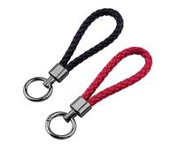 2 PCS Portachiavi in Pelle Intrecciata Multicolore, Elegante Design Unisex per Uomo e Donna, Ideale per Chiavi di Auto e Moto, Accessorio Pratico e Stile Unico