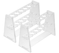 2 Pcs Portaprovette Plastica Supporto Da Laboratorio Rack Del Tubo Per Fiale