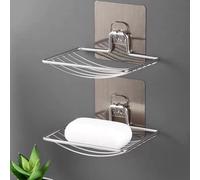 2 Pcs Portasaponi Per Doccia Saponetta Muro Portasapone Da Parete Autoadesivo