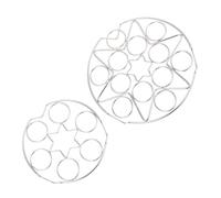2 Pcs Portauova in Acciaio Inossidabile Rack Fumante Vapore Dell'uovo