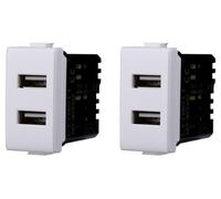 2 pcs Presa USB 2 Porte 2.1A, Compatibile Con Bticino Matix