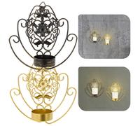 2 Pcs Prononi Murali in Ferro Battuto Sconce Da Parete Decorativo