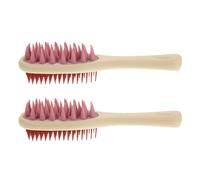 2 Pcs Pulizia Della Testa Larga Spazzola Cuoio Capelluto Capelli Silicone Per
