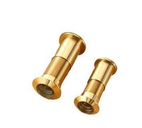 2 Pcs Pure Copper Door Viewer 180 200 Degree Wide Angle Peephole Security Hidden Adjustable Glass Lens For per Porte(200 16mm 35-60mm)