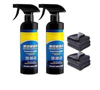 2 Pcs Quick Effect Coating Agent for Car, 6-In-1 Ceramic Coating Spray Polish, Waterless Car Wash Scratch Remover Shine Protector (2pcs)