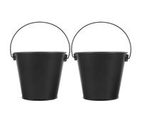 2 Pcs Raccoglitore Di Grasso Secchi Metallo Secchio Latta Contenitore Per