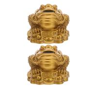 2 Pcs Rana Dei Soldi Feng Shui Figura Rospo Decorazione Della Prosperità Statua
