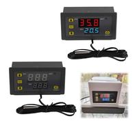 2 PCS Regolatore di Temperatura Digitale W3230 AC 110V-220V, Interruttore Termostato con Display LED e Sonda Sensore, Ampia Gamma di Temperatura da -50°C a 110°C, Raffreddamento e Riscaldamento