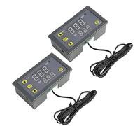 2 Pcs Regolatori di Temperatura Digitale W3230 AC 110V-220V, Termostato con Display LED 20A e Sonda Sensori NTC 10K, Intervallo di Controllo da -50℃ a 110℃ per Frigoriferi, Congelatori, Sistemi HVAC