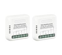 2 PCS Relè Passo Passo Silenzioso 2 Uscite, Temporizzatore Luce Scale 3 Min, Monostabile, Commutatore, Alternanza A/B, 3/4 Sequenze Luce, Multifunzione 2 Canali, 8 Modalità In 1, 220V 2X10A