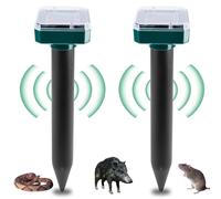 2 PCS Repellente Solare per Talpe, GBKDQQ Solare Repellente Zanzare, Repellent Talpe Ultrasuoni