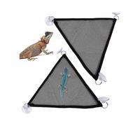 2 Pcs Reptile Hammock for Geckos Reptile Lizard Hammock Lounger Bearded Dragon Hammock Reptile Vines Hammock Black Reptile Lizard with Suction Cups Am