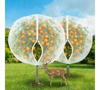 2 PCS Reti per Alberi da Frutto, 1.2 x 1.5 M, Rete da Giardino per Piante, Rete per Insetti con Cerniera e Coulisse, Rete per Protezione Piantes, Copertura per Piante per Giardini Frutteti e Campi