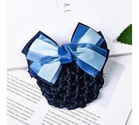 2 PCS Retina per Capelli Chignon Retina con Nodo a fiocco per Capelli Chignon Bambina Elastiche Retina per capelli professionale da donna per Infermiere Ballerini Hostess di Compagnie Aeree(Blu+rosso)