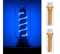 2 PCS Retro lampade per auto,Plug-in USB ha portato le luci d'atmosfera interna con il tocco e dimmerabile,auto USB luce notturna,portatile Mini LED lampade interne per auto,camera da letto,Blu