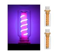 2 PCS Retro lampade per auto,Plug-in USB ha portato le luci d'atmosfera interna con il tocco e dimmerabile,auto USB luce notturna,portatile Mini LED lampade interne per auto,camera da letto,Viola