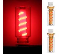 2 PCS Retro lampade per auto,Plug-in USB ha portato le luci d'atmosfera interna con il tocco e dimmerabile,auto USB luce notturna,portatile Mini LED lampade interne per auto,camera da letto,Rosso