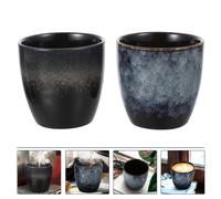 2 Pcs Retro Tea Cup Brewing for Home Drinking Tazza Da Tè Ceramica