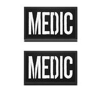 2 Pcs Ricamate Toppe con MEDIC Medica Paramedico di Emergenza - Perfette per la Borsa di Pronto Soccorso, EMT, EMS, Trauma, Medico, Paramedico, Kit di Prima Risposta Pacchetto