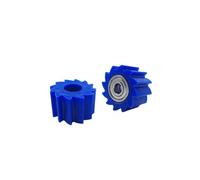 2 PCS Rolli motori a marcia derrata Guida alla ruota della puleggia Guida Standard Compatibili con moto bici da strada(8mm Blue)