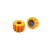 2 PCS Rolli motori a marcia derrata Guida alla ruota della puleggia Guida Standard Compatibili con moto bici da strada(8mm Yellow)