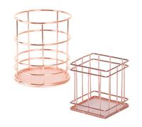 2 pcs Rose Gold Iron Art Storage Cestini per la casa Portanti per la casa