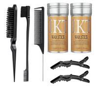 2 PCS Rotto Dei Capelli Artefatto Bastone di Cera Per Capelli Pomata Per Capelli Bastone Professionale Dei Capelli Rotti Che Modella Gel Capelli Crespo Fisso Soffici Hairstyling Cera Tenere 75g