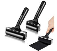 2 Pcs Rullo In Gomma,Rullo Stampo In Gomma Rullo Di Gomma Brayer Rulli Pittura Olio Rullo In Gomma Roller Rullo Pressore Per Vernice A Inchiostro Per Incisioni E Stampe (6cm, 10cm)
