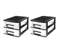 2 Pcs Scatola Con Cassetti Organizzatore Del Compartimento Di Cancelleria
