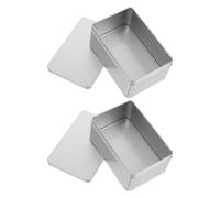 2 Pcs Scatola Da Cucito Portatile Portaoggetti Organizer Custodia in Latta