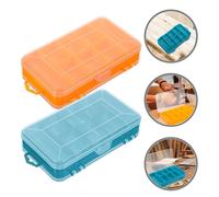 2 Pcs Scatola Di Stoccaggio Dei Gioielli Contenitore Piccole Parti