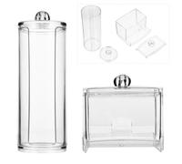 2 Pcs Scatola Di Tampone Cotton Porta Cotone Fioc Contenitori Stoccaggio