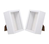 2 PCS Scatola Espositiva Rustica Dei Ricordi Cornice Fiori Pressati