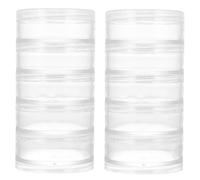 2 Pcs Scatola Immagazzinaggio Cassetta Porta Oggetti Scatole Rotonde Di