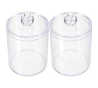 2 Pcs Scatola Per Tamponi Di Cotone Porta Cotton Fioc Organizzatore