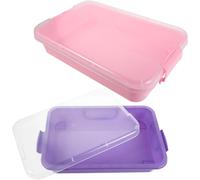 2 Pcs Scatola Portaoggetti Per Sabbia Spaziale Vassoio Sensoriale in Plastica