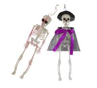 2 Pcs Scheletro Umano Realistico Decorazione Del Teschio Di Halloween