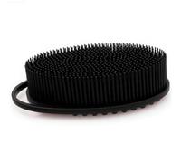 2 pcs Scilicone Scrubber a doppio laterale lavaggio a lavaggio per morbido Non slittata spazzola non pennello in silicone silicone esfoliante pennello nero