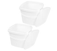2 Pcs Secchio Con Coperchio Barile Di Plastica Quadrato Paint Bucket with Lid