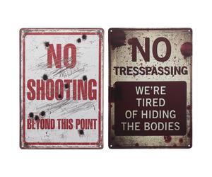 2 Pcs Segnaletica Di Sicurezza Cartello Allarme Segni All'aperto