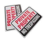 2 Pcs Segnali Di Cautela Segnale Avvertimento Proprietà Privata Adesivo