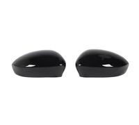 2 Pcs Side Rearview Mirror Cover Cap, Replacement Wing Mirror Cover for 500 2007-2020, Durable ABS Door Mirror Cap with Snap - On Installation for Left and Right Side (Nero lucido)